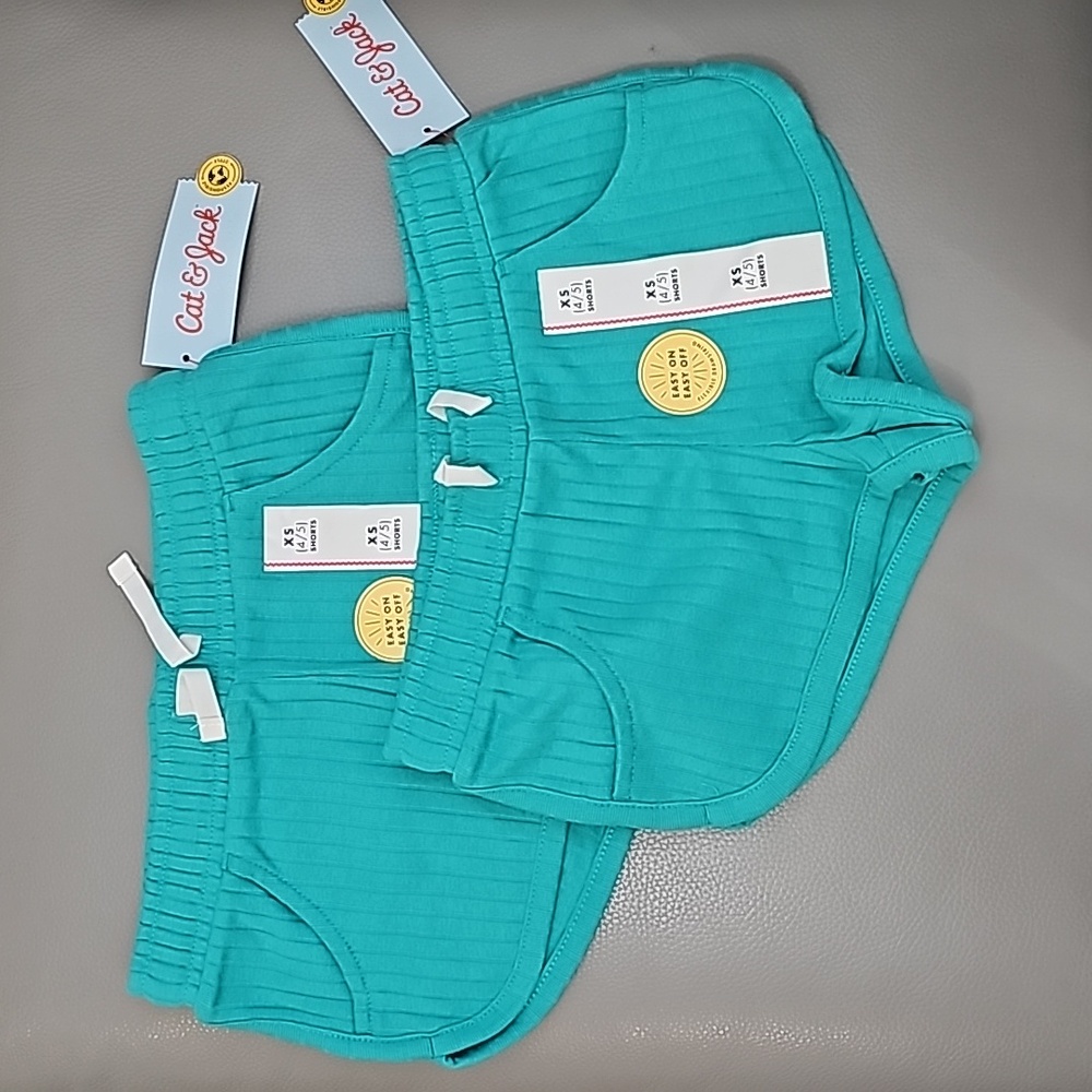 Girls size XS 4/5 Cat & Jack shorts 2 pair New with tags
